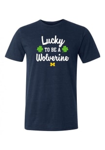 Michigan Wolverines Blue Lucky Me Short Sleeve T Shirt