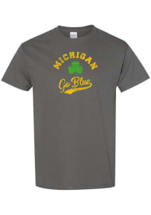 Michigan Wolverines Charcoal Lucky Go Blue Short Sleeve T Shirt