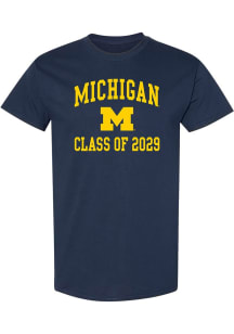 Michigan Wolverines Navy Blue Class of 2029 Short Sleeve T Shirt