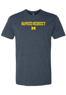Michigan Wolverines Navy Blue Polish Go Blue Short Sleeve T Shirt