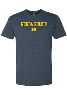 Michigan Wolverines Navy Blue Swahili Go Blue Short Sleeve T Shirt