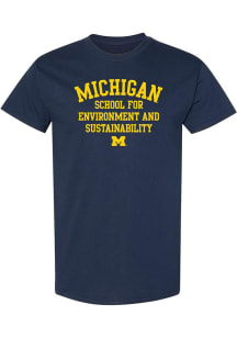 Michigan Wolverines Navy Blue (SEAS) School For Environment and Sustainability Short Sleeve T Shir..