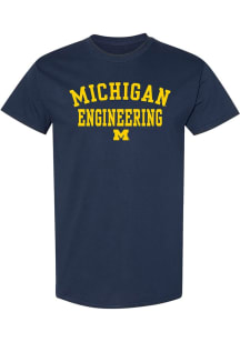 Michigan Wolverines Navy Blue Engineering Short Sleeve T Shirt