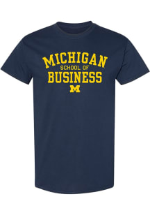 Michigan Wolverines Navy Blue Ross School of Business Short Sleeve T Shirt
