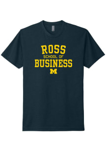 Michigan Wolverines Navy Blue Ross School of Business Short Sleeve T Shirt