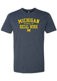 Michigan Wolverines Navy Blue School of Social Work Short Sleeve T Shirt