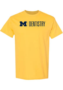 Michigan Wolverines Yellow School of Dentistry Short Sleeve T Shirt