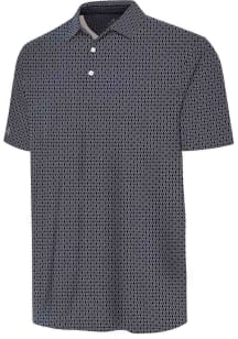 Antigua Big 12 Mens Black Conference All Over Print Short Sleeve Polo