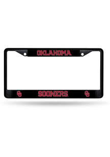 Oklahoma Sooners Primary Metal License Plate Frame - Black