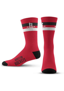 Houston Rockets TMC 2 Stripe Mens Crew Socks