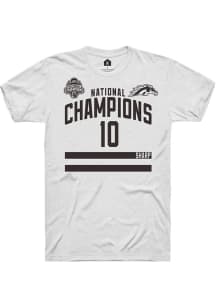 Zack Sharp Western Michigan Broncos White NIL 2025 National Champions Shirzee Short Sleeve Player..
