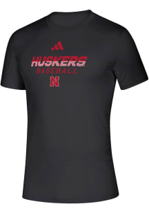 Adidas Nebraska Cornhuskers Black Heat Seal Creator Short Sleeve T Shirt
