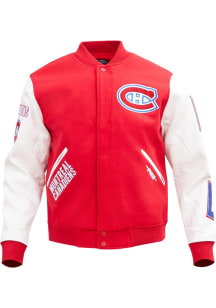 Mens Montreal Canadiens Pro Standard Mens Classic Varsity Heavyweight Jacket - Red