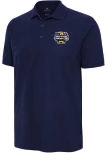 Antigua Michigan Wolverines Mens   Short Sleeve Polo