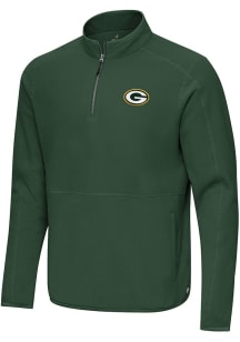 Antigua Green Bay Packers Mens  Step Up Long Sleeve Qtr Zip Pullover