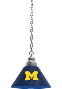 Michigan Wolverines Single Silver Billiard Lamp