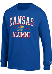 Champion Kansas Jayhawks Blue Est Date Alumni Jersey Long Sleeve T Shirt
