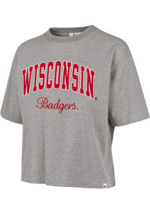 Wisconsin Badgers Womens 47 Pivot Drop Fashion Basketball Jersey - Ash