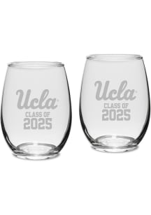 UCLA Bruins Class of 2025 Set of 2 Stemless Wine Glass - White