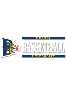 Drexel Dragons 6x2 Basketball Auto Decal - Navy Blue
