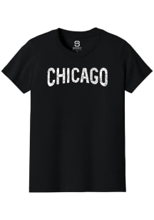 Summit Sportswear Chicago Youth Black Wordmark Short Sleeve T-Shirt