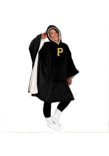 Pittsburgh Pirates Wearable Bloncho Sherpa Fleece Blanket - Black