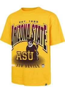 47 Arizona State Sun Devils Gold Team Flex Football Foundation Short Sleeve Fashion T Shirt