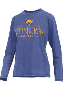Pressbox Pitt Panthers Womens Blue Silverton LS Tee