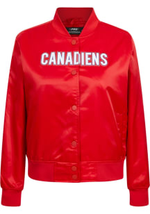 Pro Standard Montreal Canadiens Womens Red Classic Chenille Light Weight Jacket