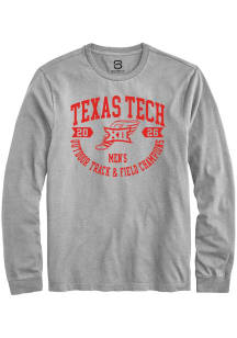 Summit Sportswear Texas Tech Red Raiders Grey Big 12 2026 Men's Outdoor Track & Field Champions Lo..