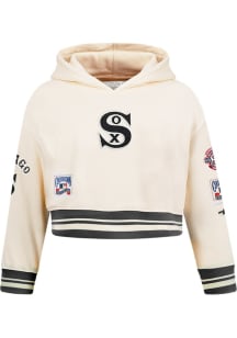 Pro Standard Chicago White Sox Girls White Retro Classics Long Sleeve Hooded Sweatshirt