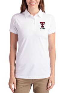 Cutter and Buck Texas Tech Red Raiders Womens White Advantage Short Sleeve Polo Shirt