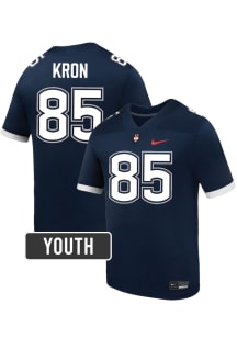 Drew Kron UConn Huskies Youth Navy Blue Nike NIL Name And Number Football Jersey