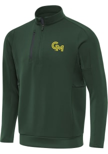 Antigua George Mason University Mens Green Generation Long Sleeve Qtr Zip Pullover