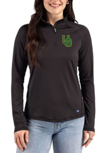 Cutter and Buck Oregon Ducks Womens Black Prospect Eco Qtr Zip