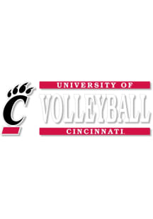 Cincinnati Bearcats 6x2 Volleyball Auto Decal - Red