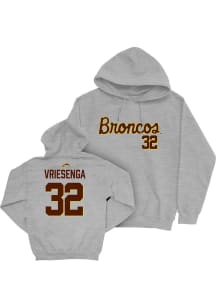 Zach Vriesenga Western Michigan Broncos Mens Grey NIL Script Player Hood