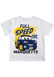Vive La Fete Marquette Golden Eagles Youth White Full Speed Short Sleeve T-Shirt