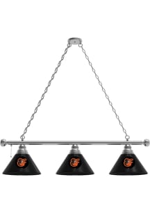 Baltimore Orioles 3 Shade Silver Billiard Lamp