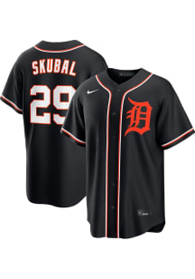 Tarik Skubal Detroit Tigers Mens Replica Carbon Fashion Jersey - Black