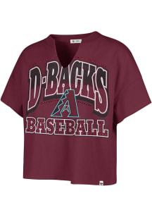 47 Arizona Diamondbacks Womens Red Win Big Short Sleeve T-Shirt
