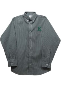 Vive La Fete Eastern Michigan Eagles Toddler Green Gingham Long Sleeve Polo