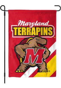 Maryland Terrapins Mascot Garden Flag - Red