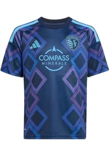 Adidas Sporting Kansas City Youth Navy Blue Away Replica 26/27 Soccer Jersey