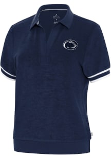 Antigua Penn State Nittany Lions Womens Navy Blue Favorite Short Sleeve Polo Shirt