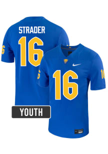 Raion Strader Pitt Panthers Youth Blue Nike NIL Name And Number Football Jersey