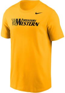 Nike Missouri Western Griffons Gold Primary Team Logo Legend Short Sleeve T Shirt