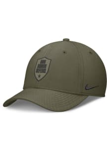 Nike Ohio State Buckeyes Mens Olive Primetime Tonal Swooshflex Flex Hat