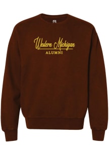 Summit Sportswear Western Michigan Broncos Womens Brown Alumni Crew Sweatshirt