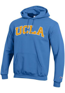 Champion UCLA Bruins Mens Light Blue Applique Arch Name Long Sleeve Hoodie